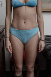 BASERANGE Flared Shorts UNBE Collection France Portugal BAS-UNBE-VE-WI23-LAN Azure UNBE-BL